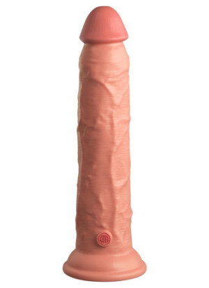 9" Vibrating + Dual Density Silicone Cock with Remote